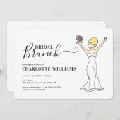Individuell anpassbarer Avatar Bridal Brunch | Kur Einladung (Vorne/Hinten)