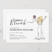 Individuell anpassbarer Avatar Bridal Brunch | Lan Einladung (Vorne/Hinten)