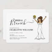 Individuell anpassbarer Avatar Bridal Brunch | Lan Einladung (Vorne/Hinten)