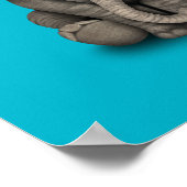 Individuell anpassbarer Baby Elephant Dj mit Kopfh Poster (Ecke)