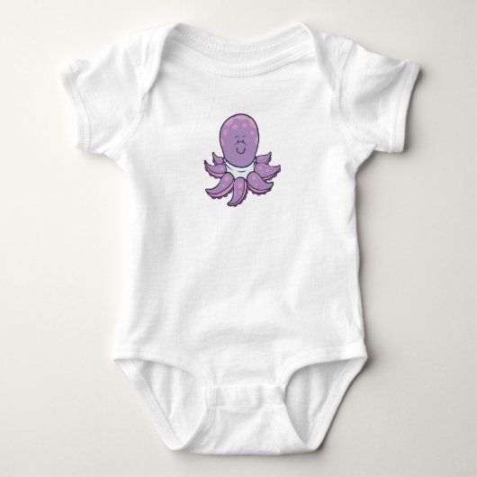 Individuell anpassbarer Babytopus Baby Strampler (Vorderseite)