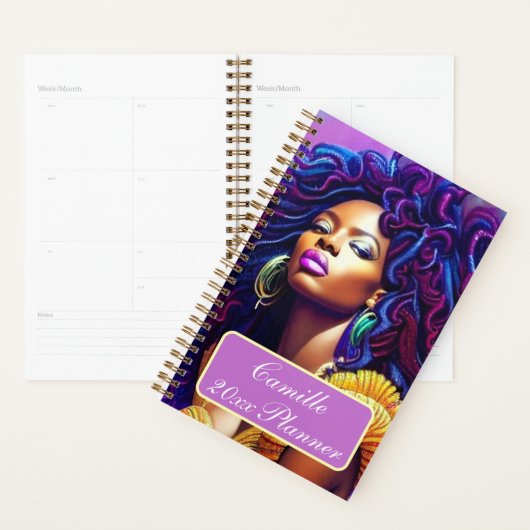 Individuell anpassbarer Black Girl Planner Planer (Anzeige)