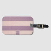 Individuell anpassbarer Champagner und Mulberry ge Gepäckanhänger (Vorderseite (Horizontal))