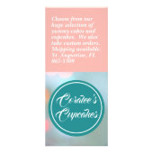 Individuell anpassbarer Classic Rack Card Cupcake  Werbekarte (Hinten)