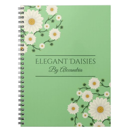 Individuell anpassbarer floral daisy Event Planner Notizblock (Vorderseite)