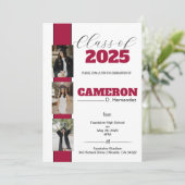 Individuell anpassbarer Foto Abschluss Einladung (Stehend Vorderseite)