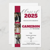 Individuell anpassbarer Foto Abschluss Einladung (Vorne/Hinten)