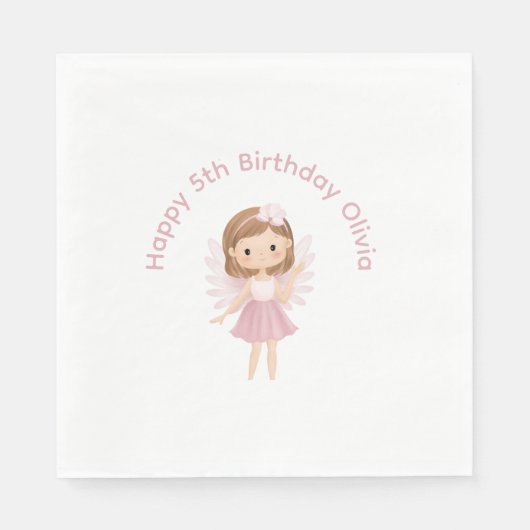 Individuell anpassbarer Geburtstag mit viel Glück Serviette (Vorderseite)