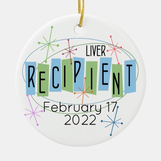 Individuell anpassbarer Leber Empfänger und Gesche Keramik Ornament (Vorne)