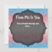 Individuell anpassbarer LGBTQ Transgender-Valentin Karte (Rückseite)