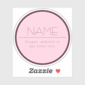 Individuell anpassbarer moderner Text mit Grenzen Aufkleber (Blatt)