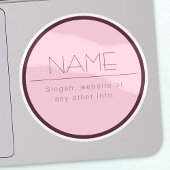 Individuell anpassbarer moderner Text mit Grenzen Aufkleber