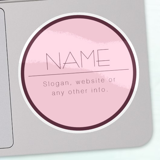 Individuell anpassbarer moderner Text mit Grenzen Aufkleber