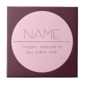 Individuell anpassbarer moderner Text mit Grenzen Fliese (Vorderseite)