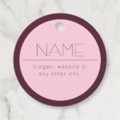 Individuell anpassbarer moderner Text mit Grenzen Geschenkanhänger (Vorderseite)