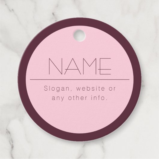 Individuell anpassbarer moderner Text mit Grenzen Geschenkanhänger (Vorderseite)