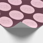 Individuell anpassbarer moderner Text mit Grenzen Geschenkpapier (Ecke)