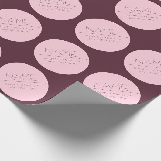 Individuell anpassbarer moderner Text mit Grenzen Geschenkpapier (Ecke)