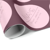 Individuell anpassbarer moderner Text mit Grenzen Geschenkpapier (Rolleneckpunkt)