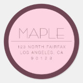 Individuell anpassbarer moderner Text mit Grenzen Runder Aufkleber (Vorderseite)