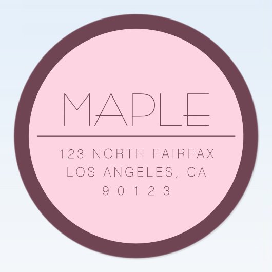 Individuell anpassbarer moderner Text mit Grenzen Runder Aufkleber