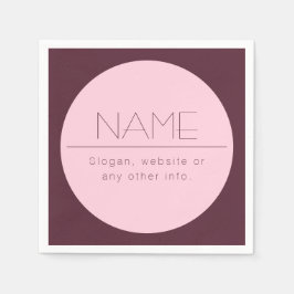 Individuell anpassbarer moderner Text mit Grenzen Serviette