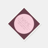 Individuell anpassbarer moderner Text mit Grenzen Serviette (Ecke)