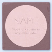 Individuell anpassbarer moderner Text mit Grenzen Steinuntersetzer