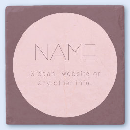 Individuell anpassbarer moderner Text mit Grenzen Steinuntersetzer