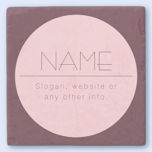 Individuell anpassbarer moderner Text mit Grenzen Steinuntersetzer