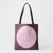 Individuell anpassbarer moderner Text mit Grenzen Tasche (Vorderseite)