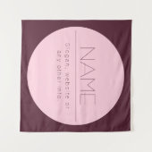 Individuell anpassbarer moderner Text mit Grenzen Wandteppich (Vorderseite (Horizontal))