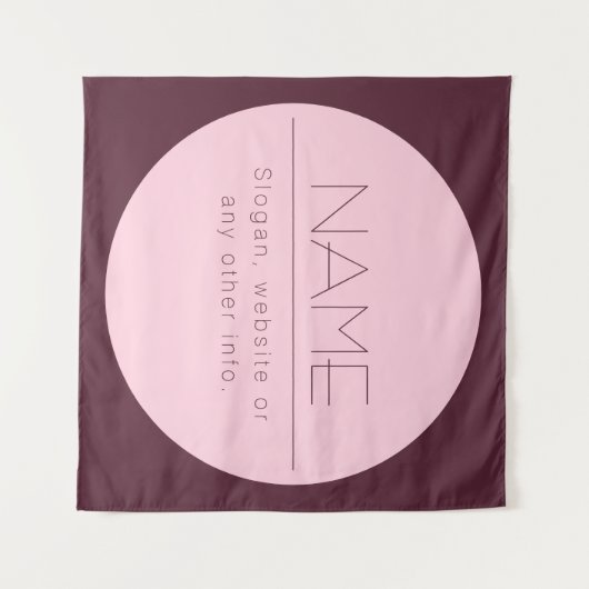 Individuell anpassbarer moderner Text mit Grenzen Wandteppich (Vorderseite (Horizontal))