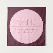 Individuell anpassbarer moderner Text mit Grenzen Wandteppich (Vorderseite)