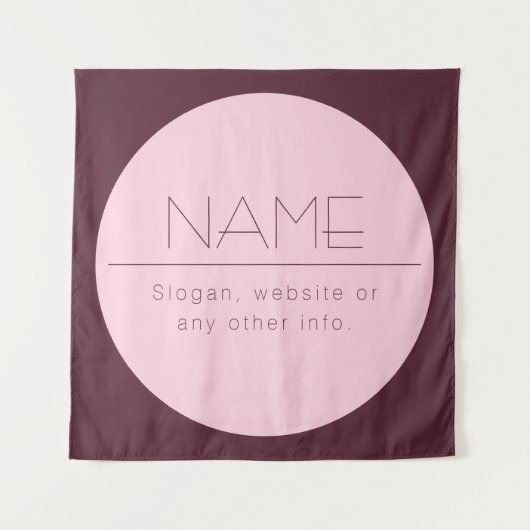 Individuell anpassbarer moderner Text mit Grenzen Wandteppich (Vorderseite)