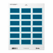 Individuell anpassbarer moderner Text | Ozean und Adressaufkleber (Vorne)