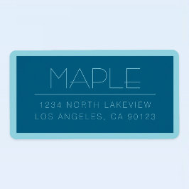 Individuell anpassbarer moderner Text | Ozean und  Adressaufkleber