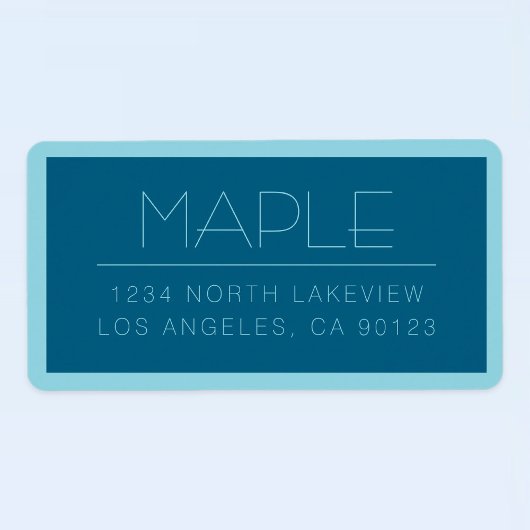 Individuell anpassbarer moderner Text | Ozean und  Adressaufkleber