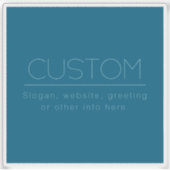 Individuell anpassbarer moderner Text | Ozean und  Aufkleber (Vorderseite)