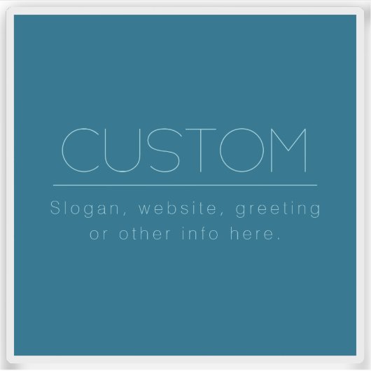 Individuell anpassbarer moderner Text | Ozean und Aufkleber (Vorderseite)