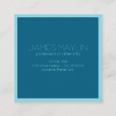 Individuell anpassbarer moderner Text | Ozean und Quadratische Visitenkarte (Rückseite)