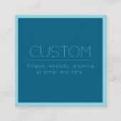 Individuell anpassbarer moderner Text | Ozean und Quadratische Visitenkarte (Vorderseite)