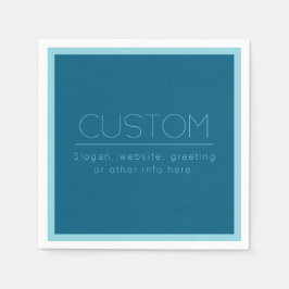 Individuell anpassbarer moderner Text | Ozean und  Serviette