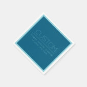 Individuell anpassbarer moderner Text | Ozean und Serviette (Ecke)