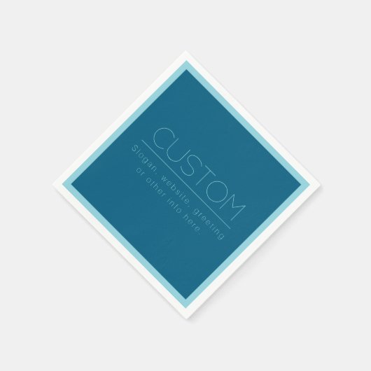 Individuell anpassbarer moderner Text | Ozean und  Serviette (Ecke)