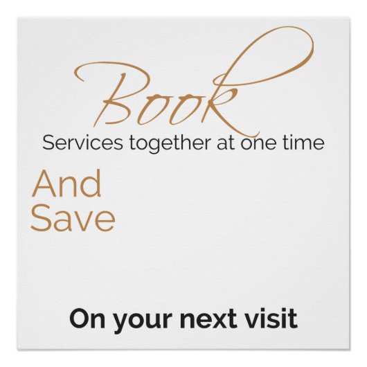 Individuell anpassbarer Rabatt für mehrere Dienste Poster (Vorderseite)