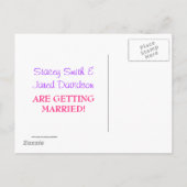 Individuell anpassbarer Save the Date Staat - ARIZ Ankündigungspostkarte (Rückseite)