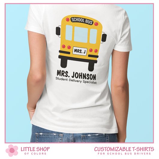 Individuell anpassbarer Schulbusfahrer T-Shirt