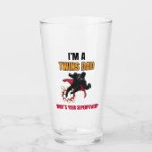 Individuell anpassbarer Superhero Vater Twins Vath Glas (Vorderseite)