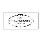 Individuell anpassbarer Text mit Liebe und Datum Permastempel (Design)